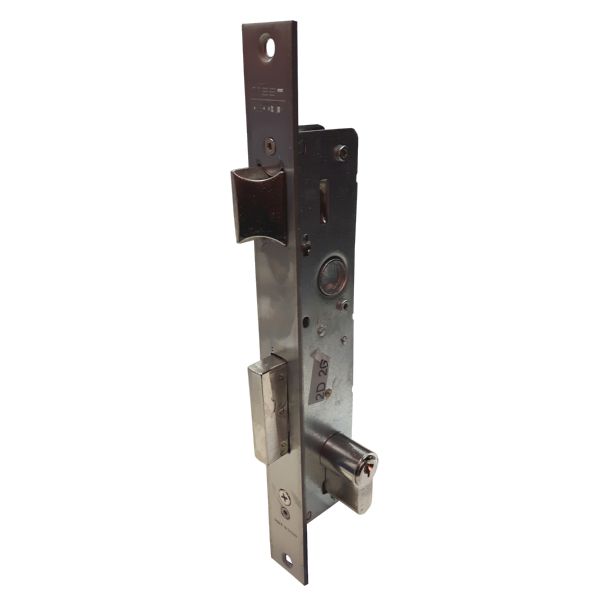 CERRADURA EMBUTIR AGUJA 20 MM GOLPE Y LLAVE INOX DESLIZANTE