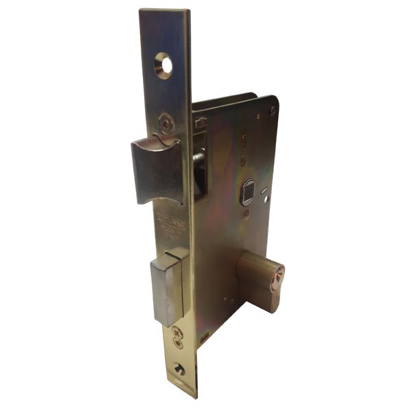 CERRADURA EMBUTIR PETACA AGUJA 45 MM GOLPE Y LLAVE LATON&Ccedil;(47)